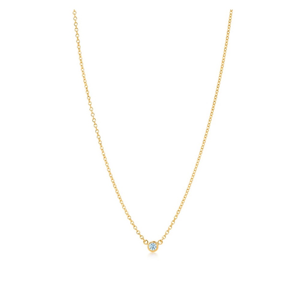 Tiffany’s Elsa Peretti Gold Necklace with diamond in the center